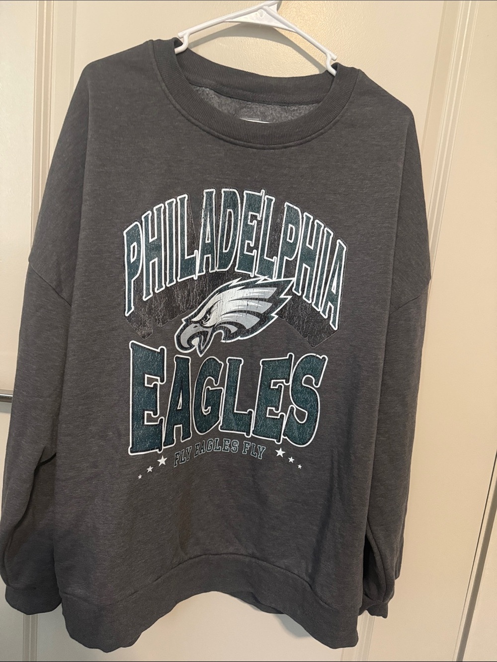 Philadelphia Eagles Women's Dark Gray Crewneck Sweatshirt